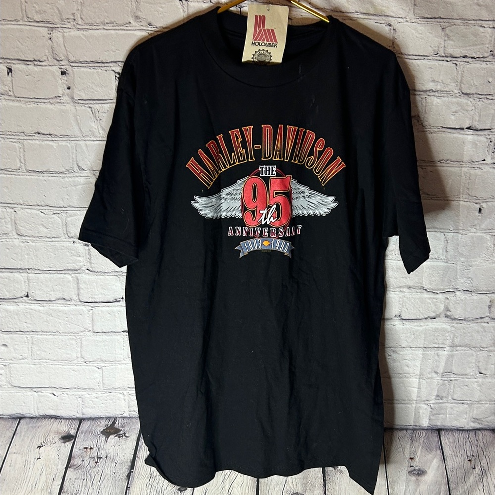 Harley-Davidson Black Graphic '95 Anniversary Wing T-Shirt